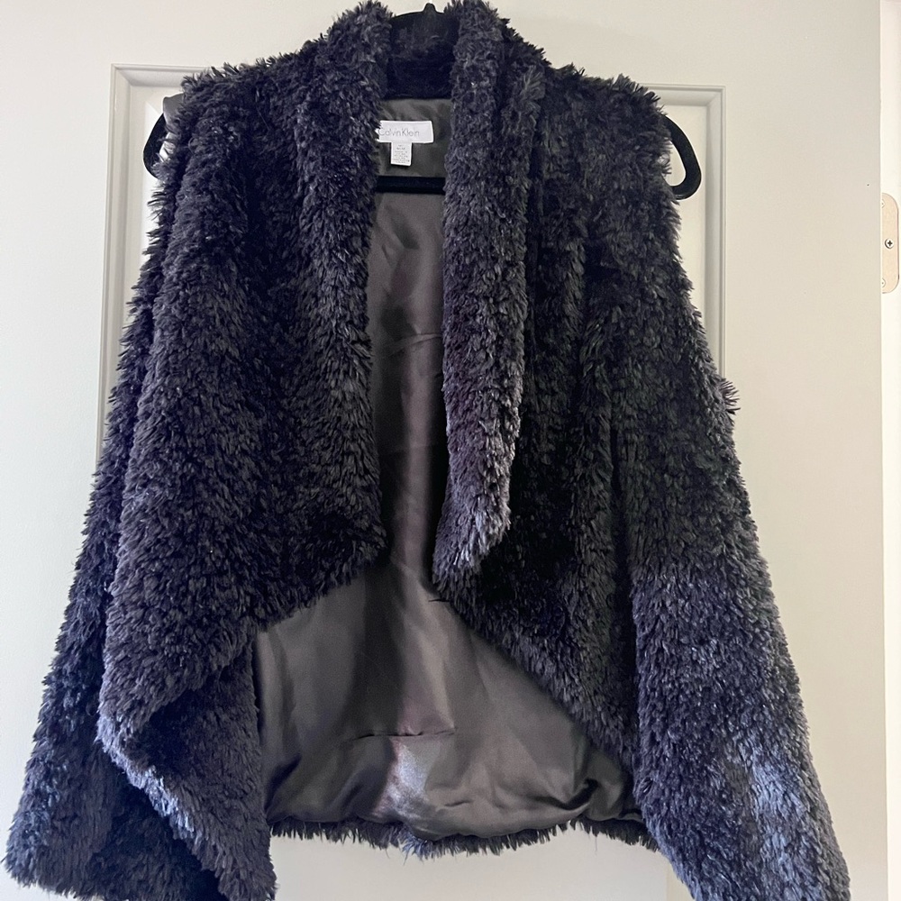 Calvin Klein Black Teddy Vest